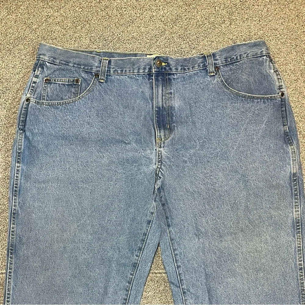 Red Head Denim Jeans Mens Size 44X29 Blue Cotton Straight Leg Workwear - Picture 2 of 11